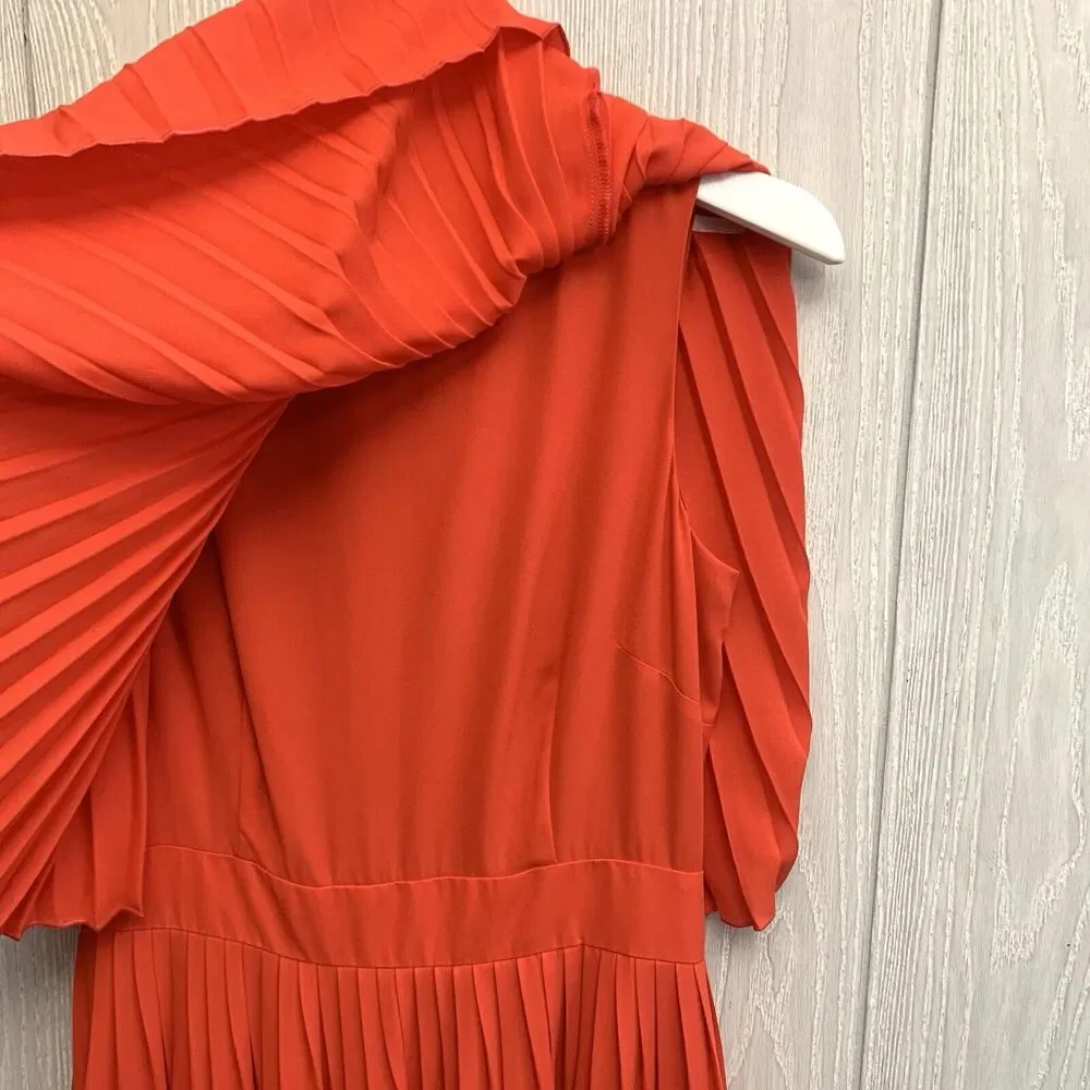 Kate Spade Pleated Cape Dress Persimmon Grove Size 0 NWT